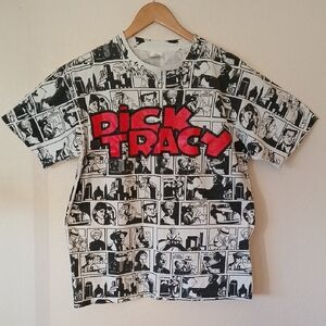 Vintage 90s Dick Tracy AOP Comic Strip Single Stitch Tee